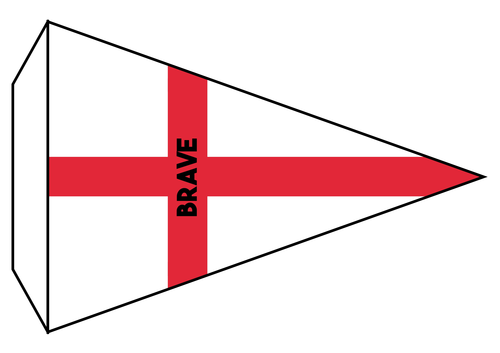 Positive England Bunting Flags x100 A4