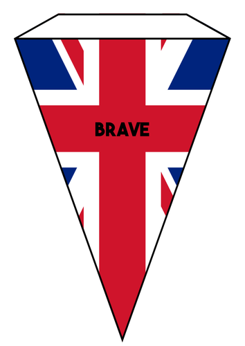 Positive Uk Bunting Flags x100 A4
