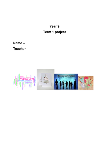 Work booklet for a whole term for year 9 business studies