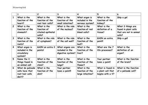 Year 7 Exploring Science Revision Mats by heritage07 - Teaching ...