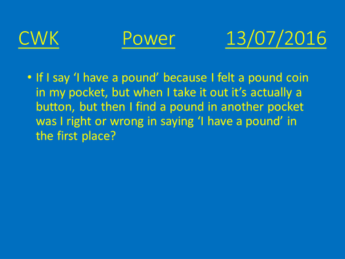 Power Lesson plan, presentation and practical worksheet