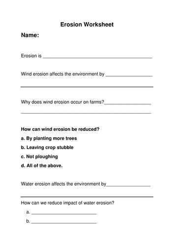 Introduction to erosion | Teaching Resources