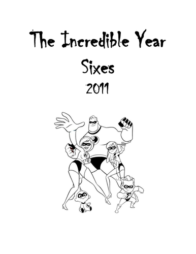 The Incredibles workbook