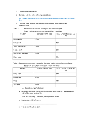 Ratio - map and model scale by maffsy - UK Teaching Resources - TES