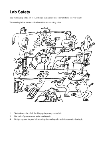 science lab safety worksheets