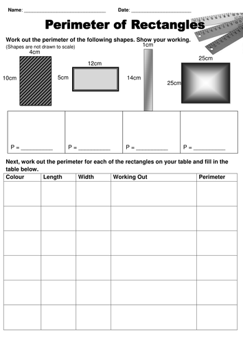 Area and perimeter of rectangles and triangles worksheets by mark2376 ...