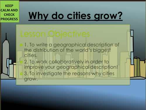 Urban Geography/ Settlement KS3 lesson- Why do cities grow?