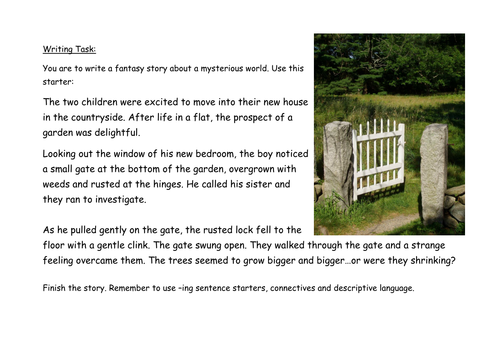 KS2/3 Writing Task Starter - The Gate