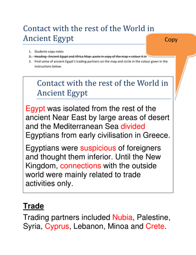 Ancient Egypt Trade and Contact with rest of world