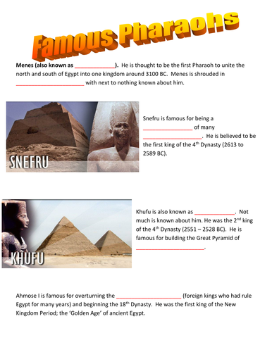 Pharaohs of Ancient Egypt