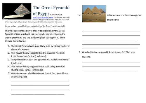 How were the pyramids built?  Great Pyramid Giza