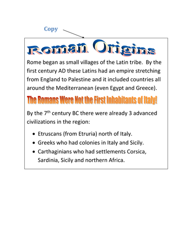 Rome- origins and expansion