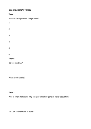 Six Impossible Things