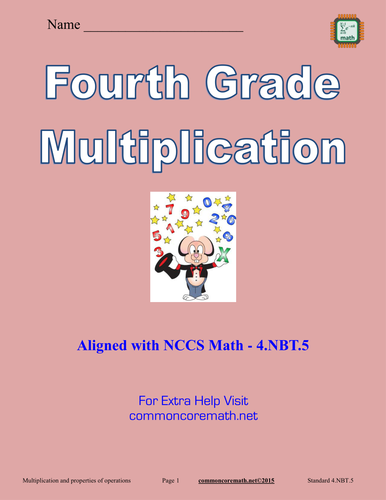 Fourth Grade Multiplication Packet - 4.NBT.5