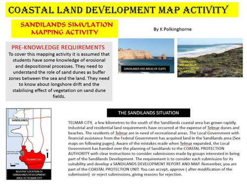 COASTAL DEVELOPMENT MAP SIMULATION ACTIVITY