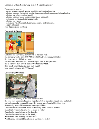 Consumer Maths: Earning & Spending