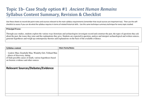 Ancient Human Remains Revision Tool