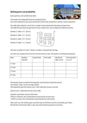 Probability and Expectation Activity