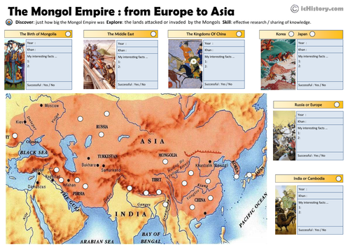 Mongol Empire Map Activity
