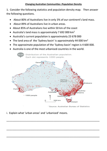 Population Density Changing Australian Communities