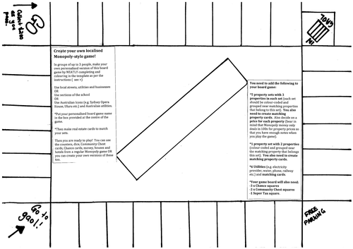 Local GeographyCreate your own Monopoly-style Game