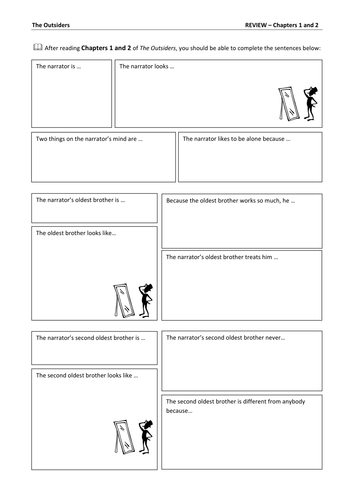 The Outsiders Chapters 1 and 2 Review Activity