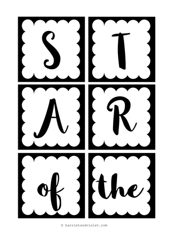 Star of the Week Instant Display Title