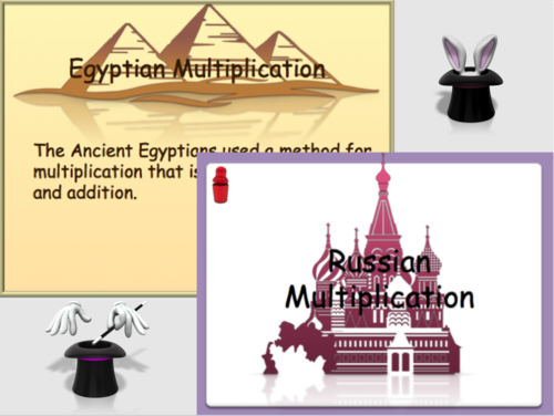 BUNDLE - Magic Numbers,Egyptian Multiplication, Russian Multiplication E3/L1/L2