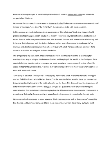 Romeo and juliet love essay image