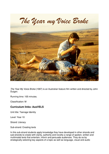 The Year My Voice Broke