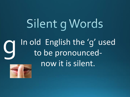 Spelling of Silent G Words