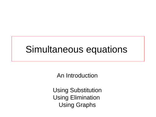 Introduction to Simultaneous Equations