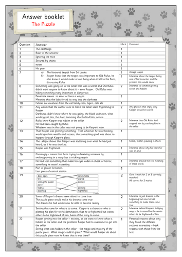 year 4 reading comprehensionquestions with answer teaching resources