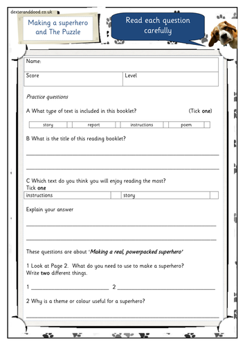 year 3 optional test paper comprehension teaching resources