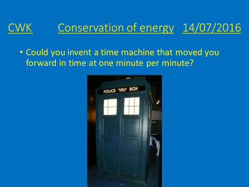 Conservation of Energy lesson plan and powerpoint