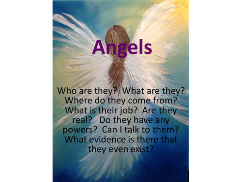 Angels - a study resource powerpoint for an RE topic on Angels