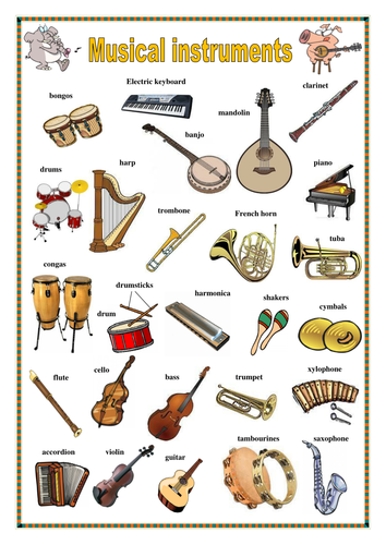 Musical instruments. | Teaching Resources