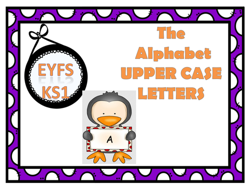 Class Display Upper Case Letters Theme Penguins
