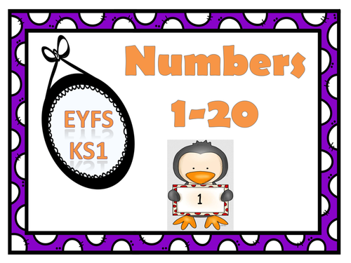Classroom Display Numbers 1-20 Theme :- Penguins