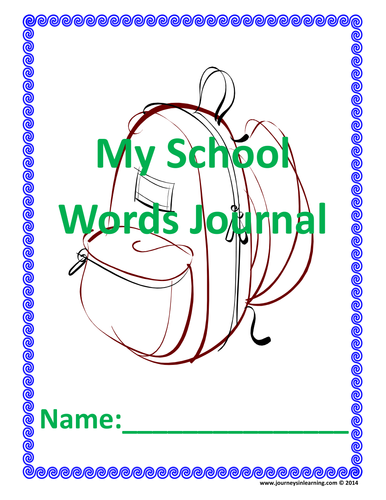 My School Words Journal