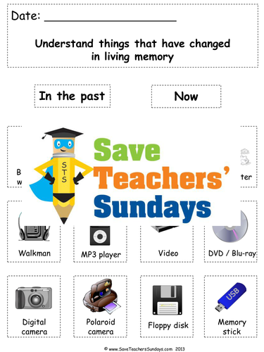Changes in Technology Within Living Memory KS1 Lesson Plan and Worksheet