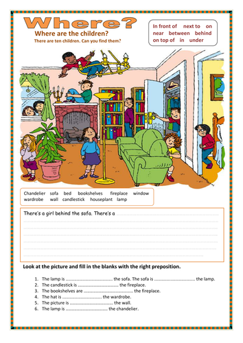 Prepositions of place.