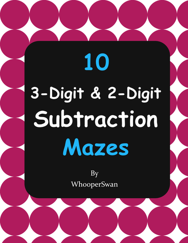 3-Digit and 2-Digit Subtraction Maze