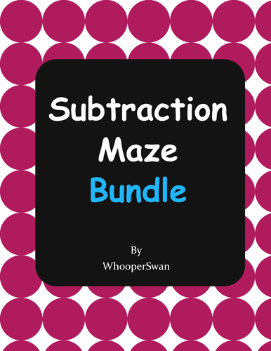 Subtraction Maze Bundle