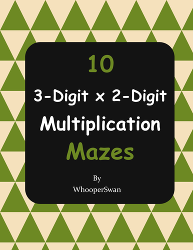 3-Digit By 2-Digit Multiplication Maze