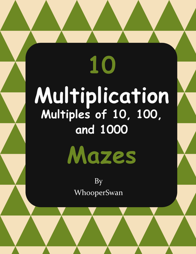 Multiplication Maze (Multiples of 10, 100, and 1000)