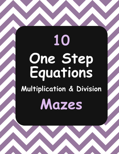 One Step Equations Maze (Multiplication & Division)