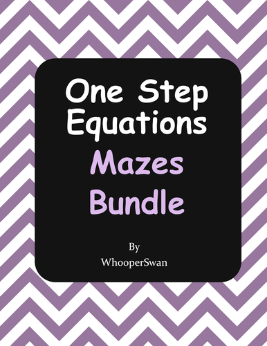 One Step Equations Maze Bundle