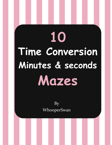 Time Conversion Maze - Minutes (min) and Seconds (s)
