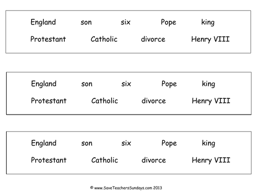 Henry VIII KS1 Lesson Plan, Biography and Worksheets (2 levels of difficulty)